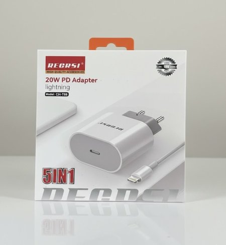 مجموعة شواحن عائلية (5 شواحن) ريجرسي (REGRSI) TYBE-c to IPhone