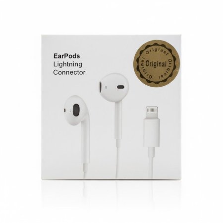 سماعات أبل إيربودز الأصلية بموصل لايتنينج (Apple EarPods with Lightning Connector).