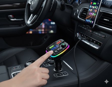 جهاز بث بلوتوث وشاحن سيارة ذكي M10